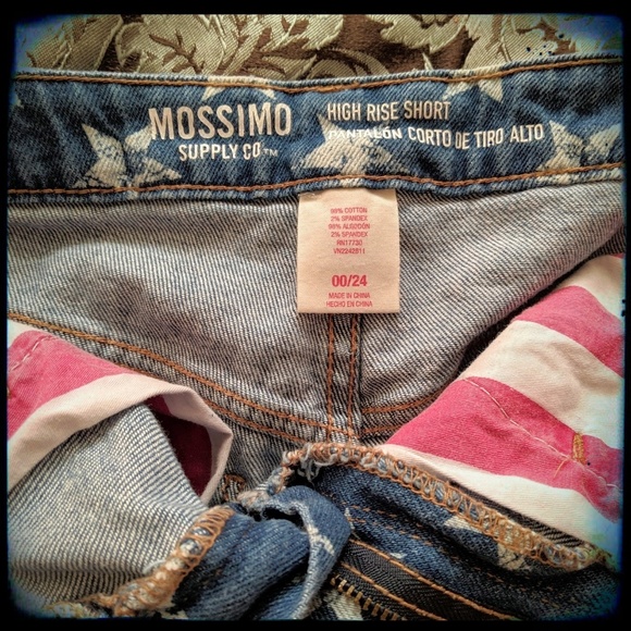 Mossimo High Rise Cut-off Shorts 00/24 - Picture 5 of 6